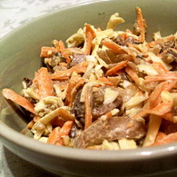 Салат с грибами и морковью 