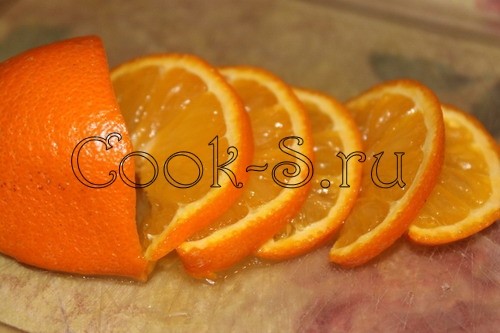 апельсиновое желе - нарезать апельсин