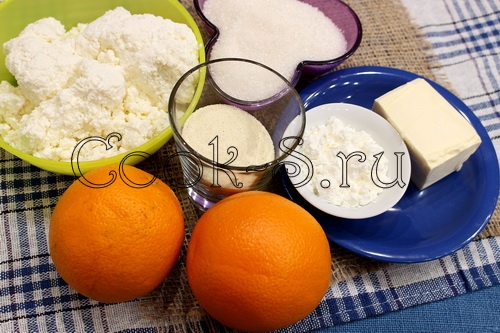 творожная запеканка с апельсином - ингредиенты