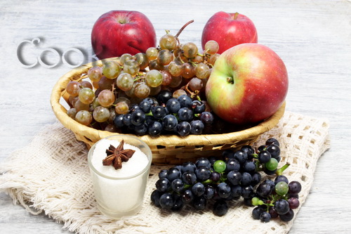 компот из винограда и яблок на зиму - ингредиенты