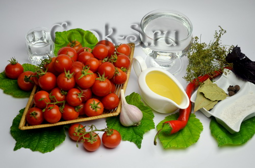 помидоры маринованные с медом на зиму - ингредиенты