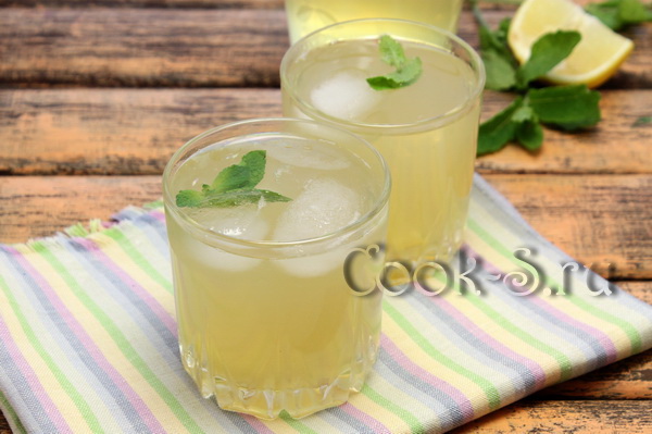 холодный чай с мятой и лимоном