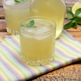 Холодный чай с мятой и лимоном