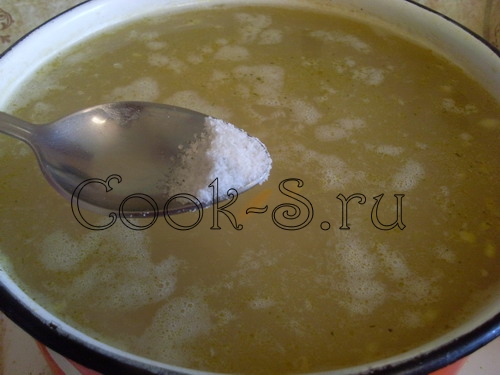 гороховый суп - посолить