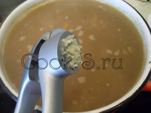гречневый суп - чеснок