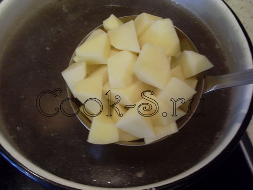 грибной суп с гречкой - картошка