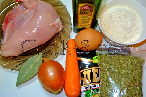 куриный суп с домашней лапшой - ингредиенты