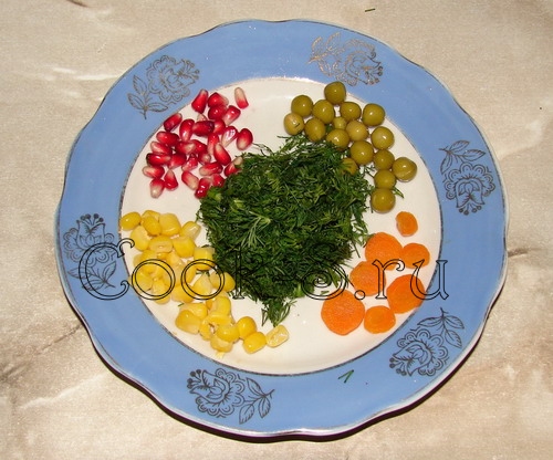 салат новогодняя ель - ингредиенты для елочки