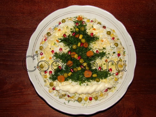 салат новогодняя ель
