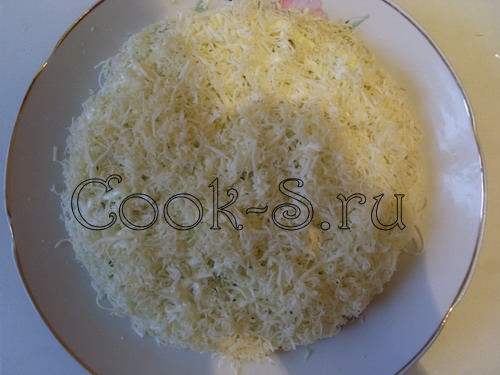 салат подсолнух - 9 слой сыр