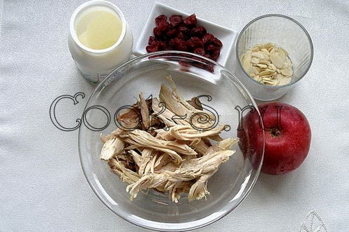 салат с курицей и яблоком - ингредиенты