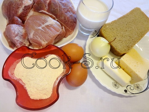 зразы с сыром и яйцом - ингредиенты