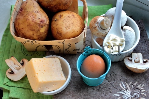 картофельная запеканка с грибами - ингредиенты
