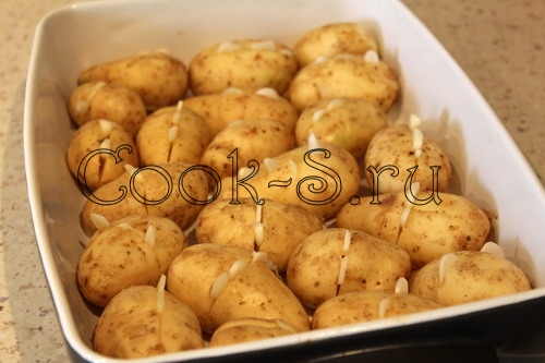 картошка с чесноком