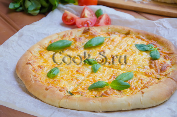 белая пицца с сыром