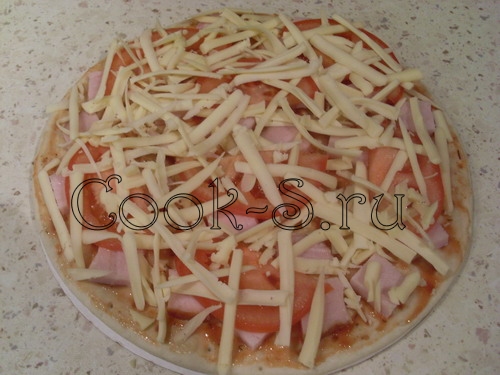 пицца на готовой основе - сыр