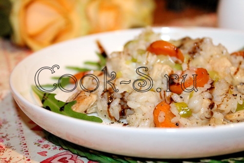 рис с курицей луком морковью