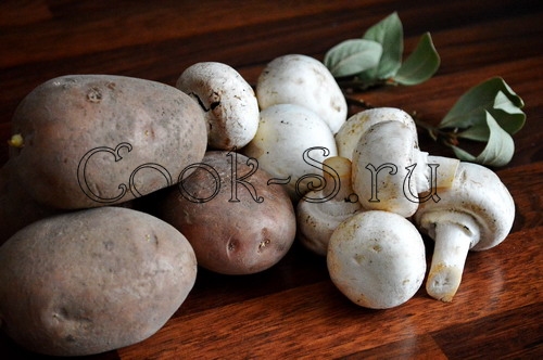 картошка и грибы