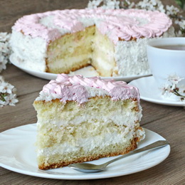 Бисквитный торт с творожно-сметанным кремом