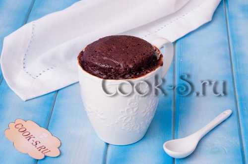 шоколадный кекс в микроволновке за 5 минут