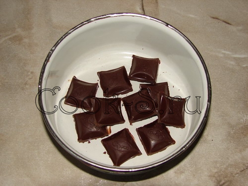 шоколадный торт - растопить шоколад