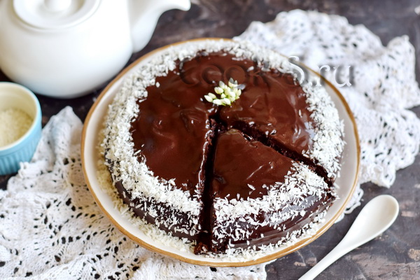 влажный шоколадный пирог рецепт с фото 