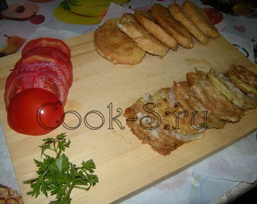 бутерброды из кабачков с помидорами
