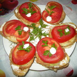 Бутерброды из кабачков с помидорами