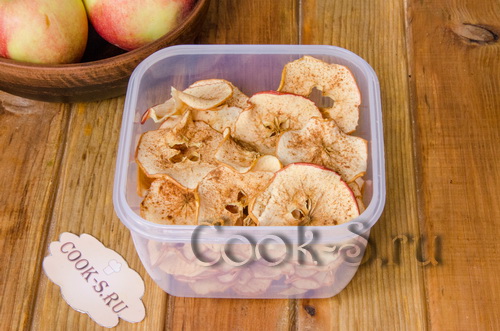 яблочные чипсы в духовке рецепт с фото