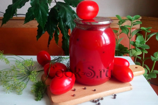 помидоры в собственном соку на зиму без стерилизации