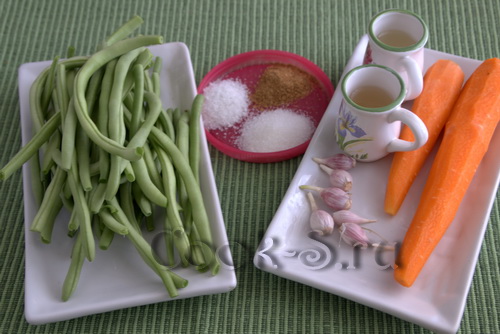 спаржевая фасоль по-корейски рецепт на зиму - ингредиенты