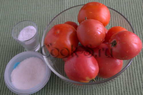 томатный сок на зиму простой рецепт - ингредиенты