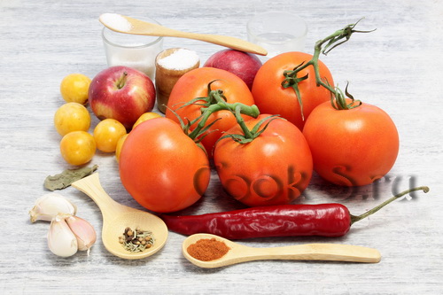 томатный соус на зиму - ингредиенты