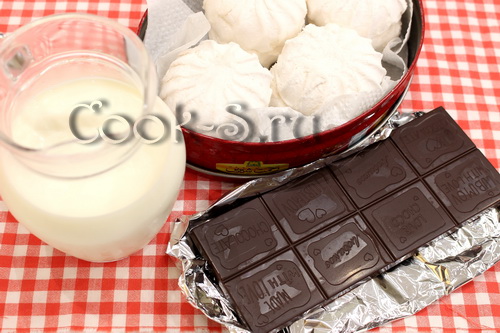 горячий шоколад с зефиром - ингредиенты
