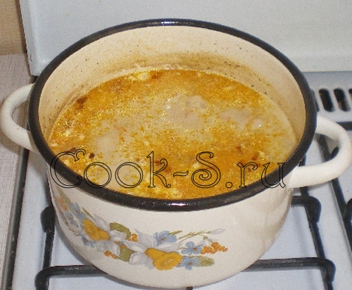 суп из плавленных сырков - положить в суп