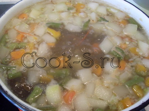 суп из замороженных овощей 