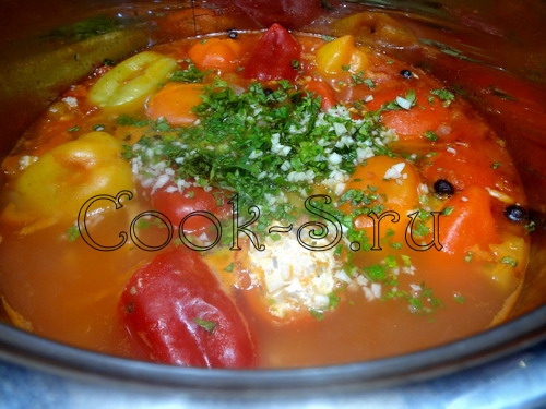 суп с фаршированными перцами