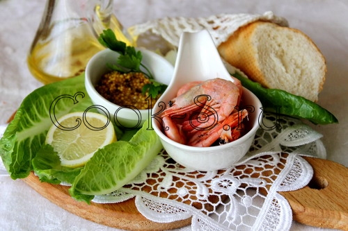 салат цезарь с креветками - ингредиенты