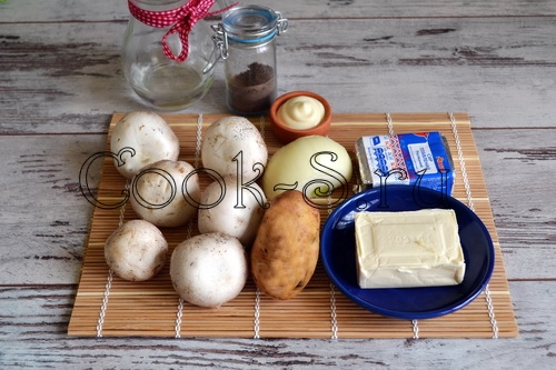 салат из картофеля и грибов - ингредиенты
