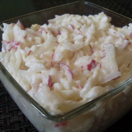 салат из редиски с рисом