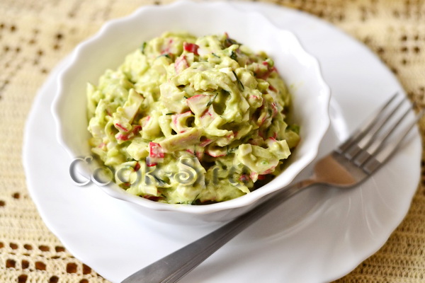 Салат из крабов и авокадо, пошаговый рецепт на ккал, фото, ингредиенты - Sindirella