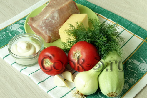 мясная запеканка с овощами - ингредиенты