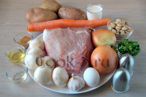 рулет из свинины с начинкой запеченный в духовке - ингредиенты