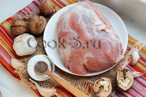 свинина с чесноком в духовке - ингредиенты