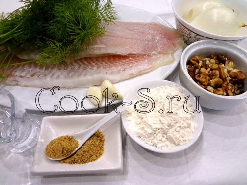 рыба в ореховом соусе - ингредиенты
