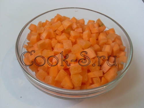картошка с печенью - морковь