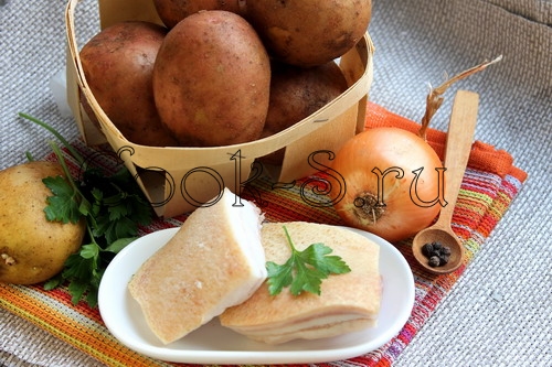 картошка запеченная с салом - ингредиенты