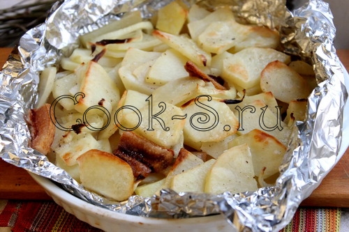картошка запеченная с салом