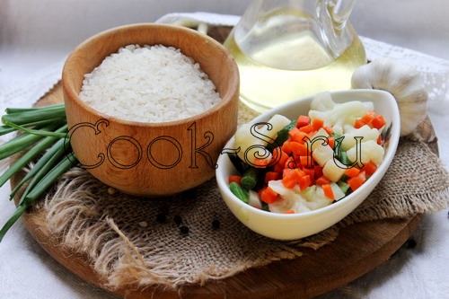 рис с овощами - ингредиенты