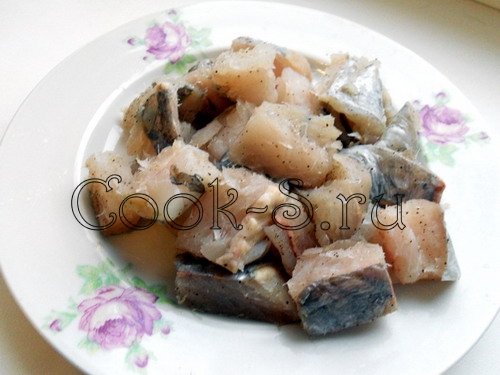 рыбный омлет с рисом - рыба